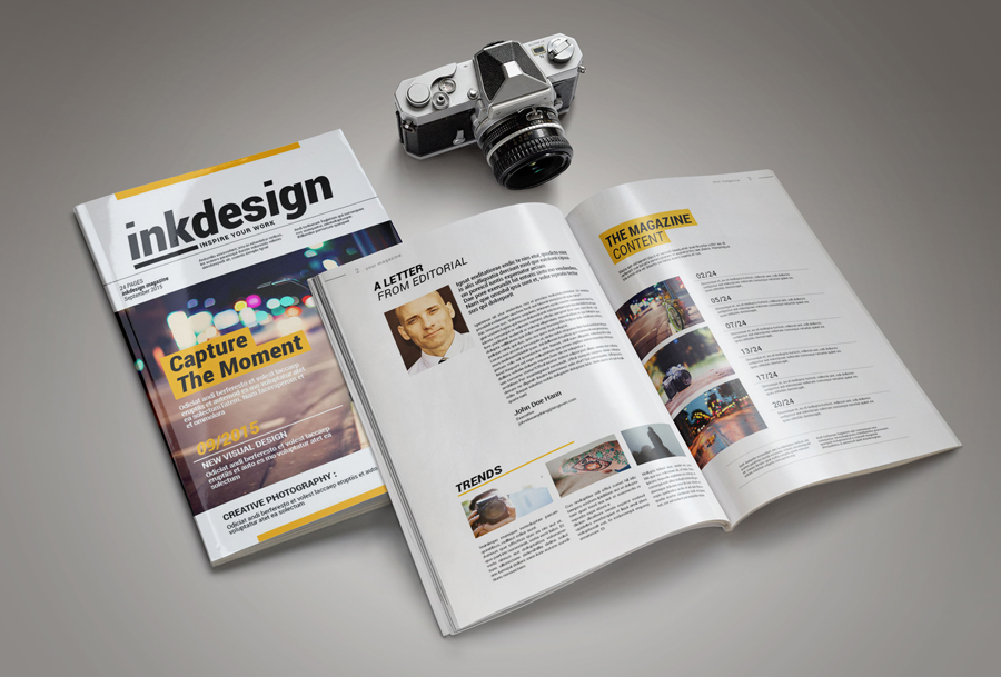InkDesign Magazine Template Pixelo