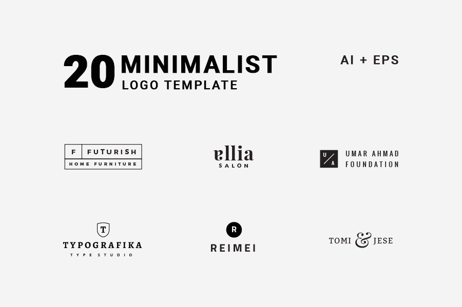 20 Minimal Vector Logo Templates