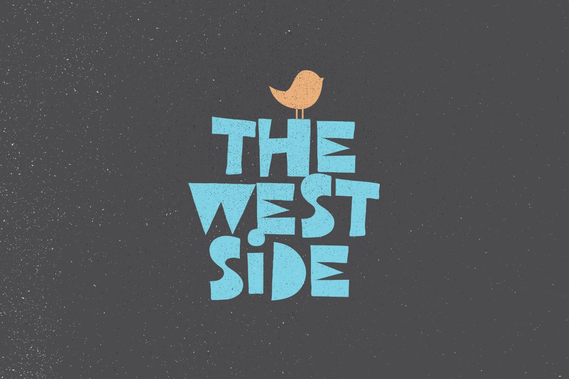 west side free font