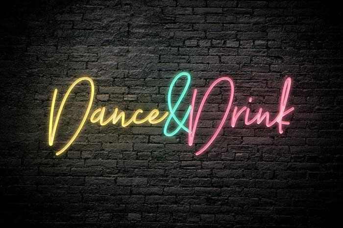 free neon photoshop text effect