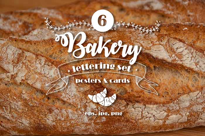 Free Bakery Lettering Posters
