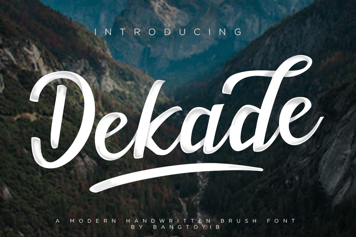 Freebie - Dekade Brush Font + Swash