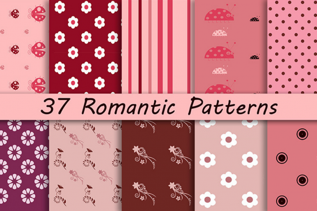 37 Free Romantic Patterns from Pixelo - Download Now