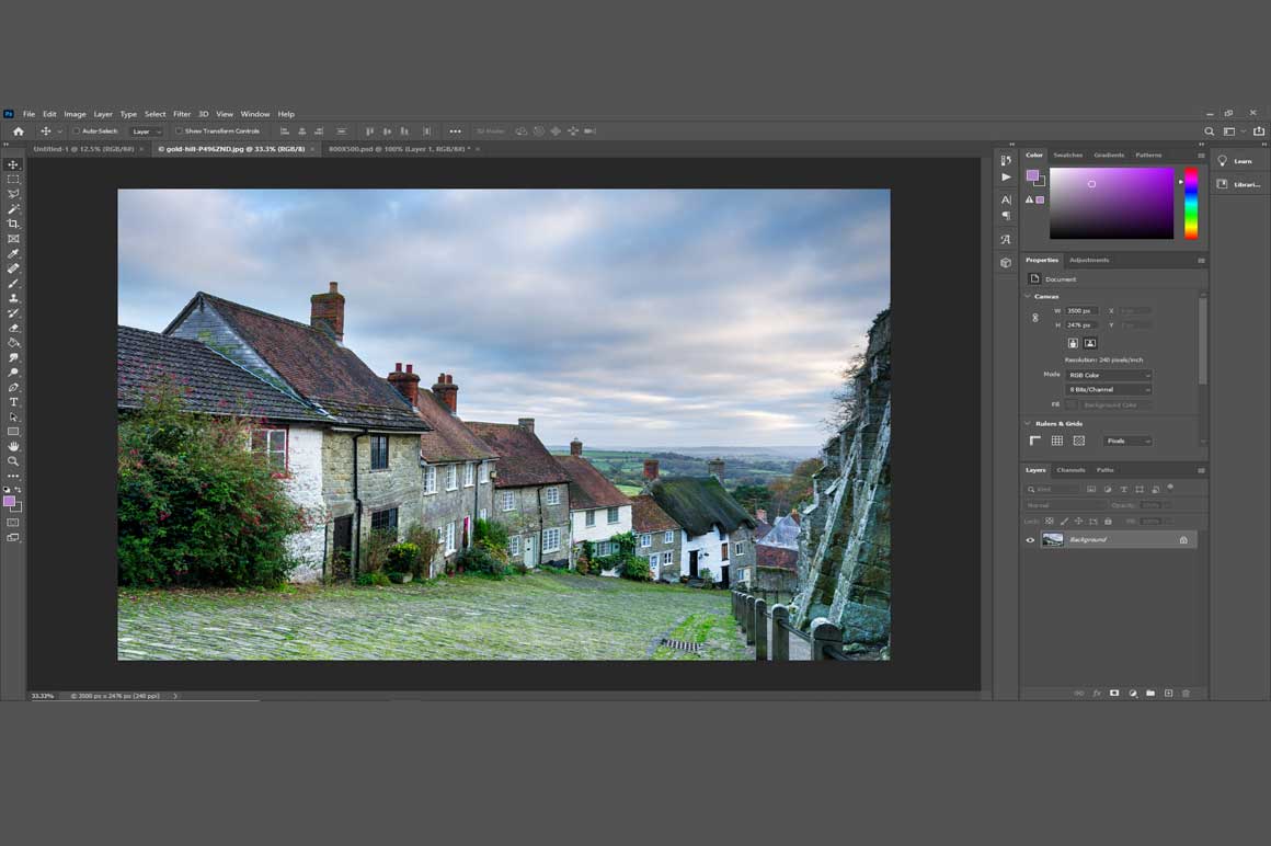 A screenshot from photoshop showing grunge texture editing
