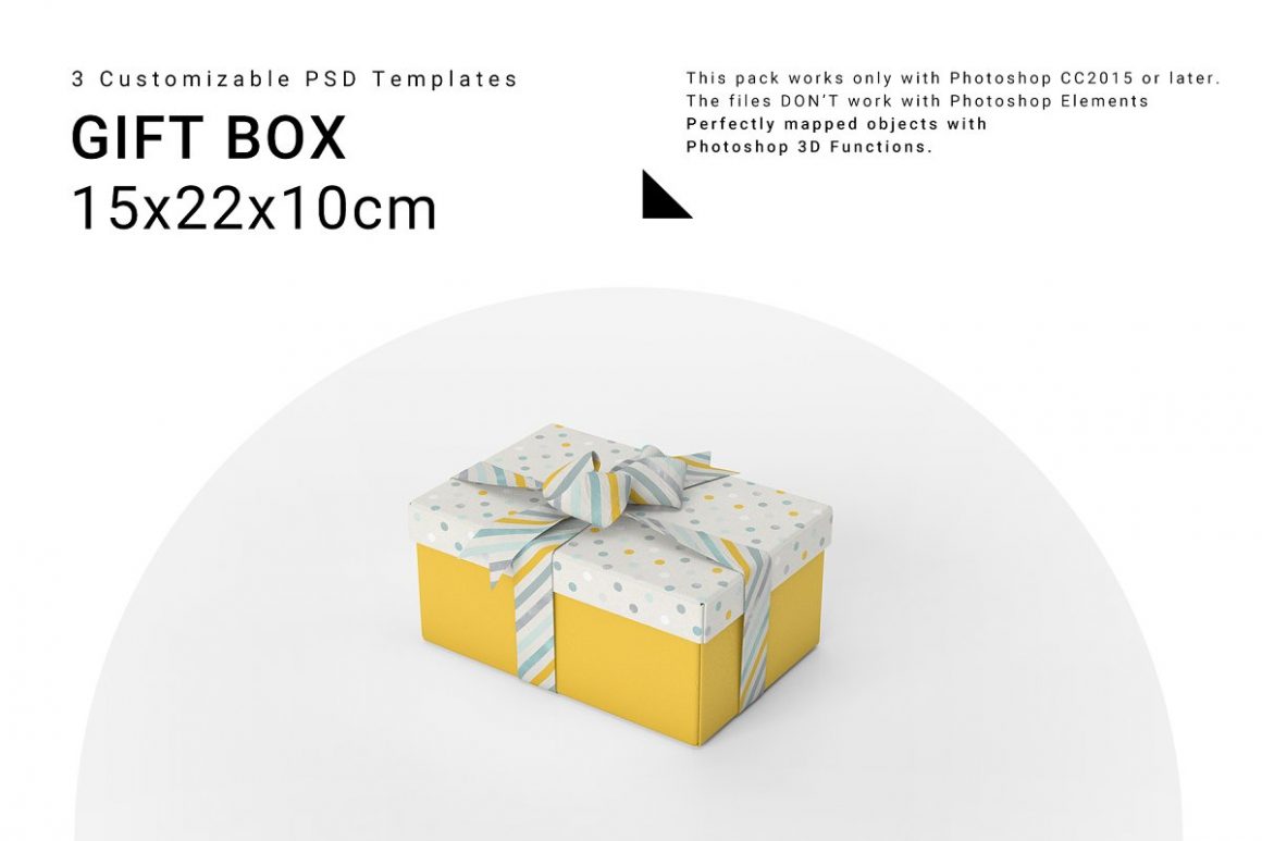 Free Gift Box PSD Mockups