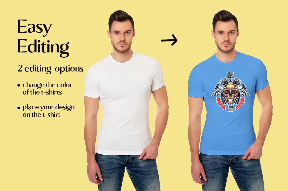 editable t-shirt mockups