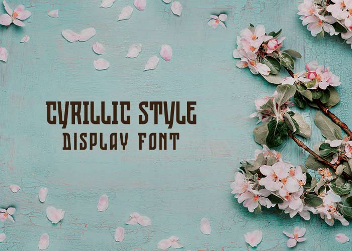 cyrillic style display font