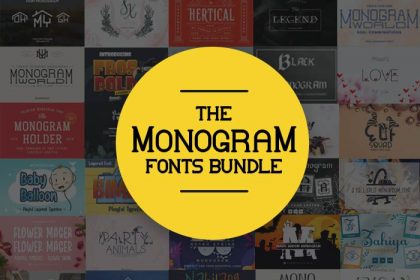 monogram fonts bundle featured image