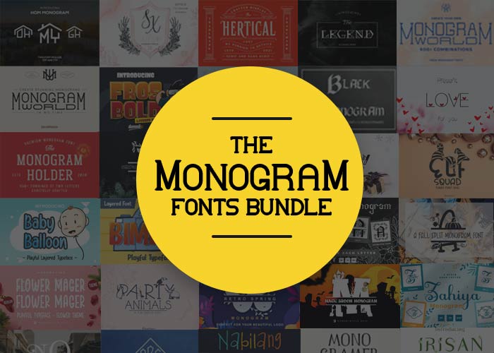 monogram fonts bundle featured image