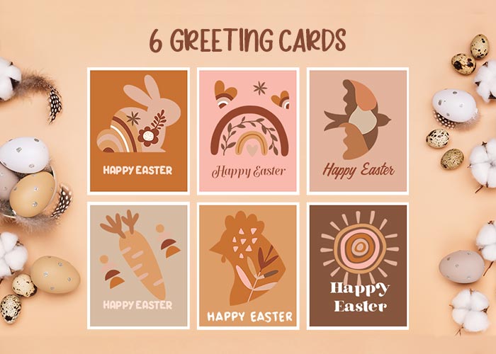 Bohemian Easter Collection Greeting Card Preview