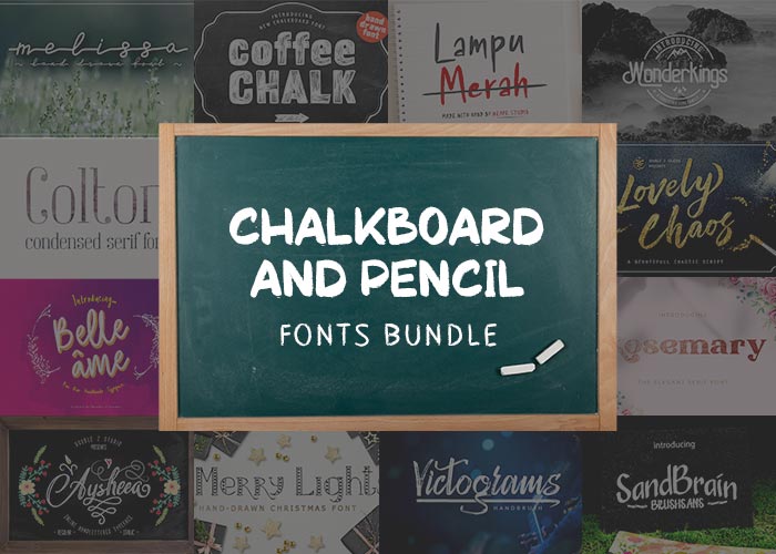 Chalkboard Fonts & Pencil Fonts Poster Preview