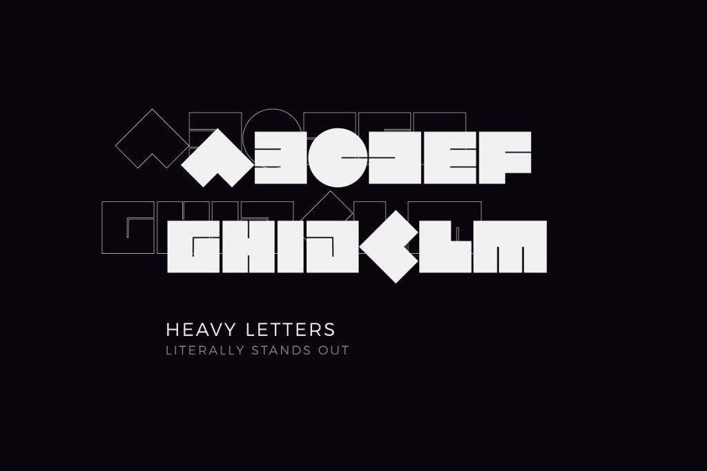 Heavy Letters Robot Love Font Preview