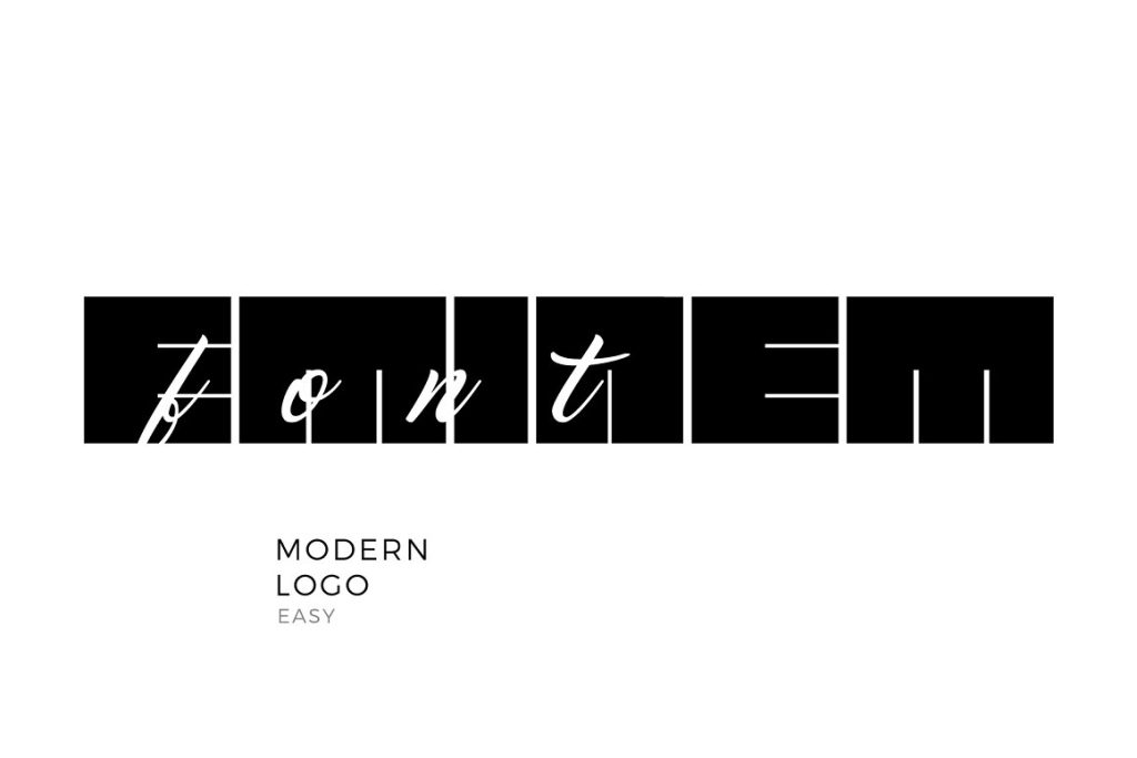Modern Logo Robot Love Font Preview