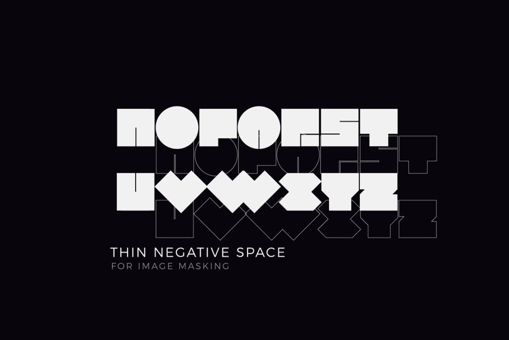Thin Negative Space Robot Love Fonts Preview