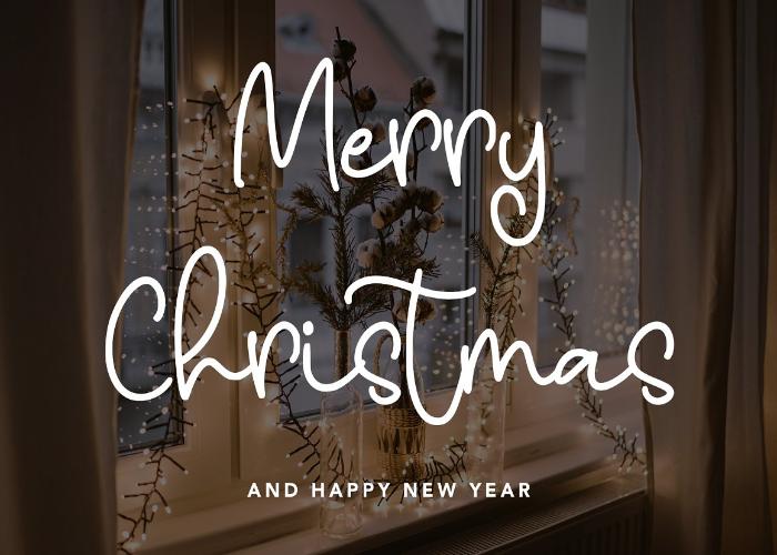 Merry Christmas in script font