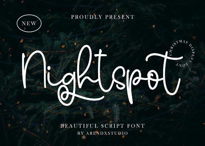 Nightspot script font