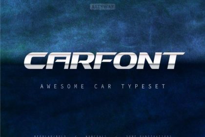 CarFont Poster Preview