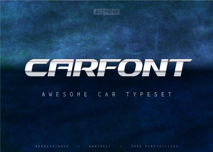 CarFont Poster Preview
