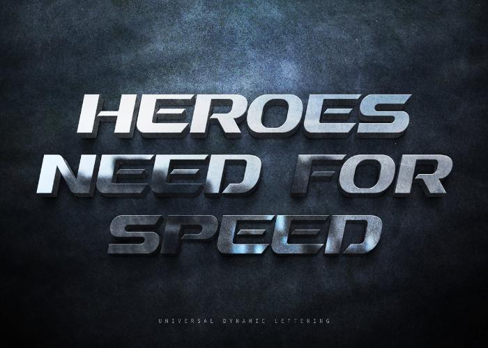 Heroes Need For Speed Car Font Preview Image