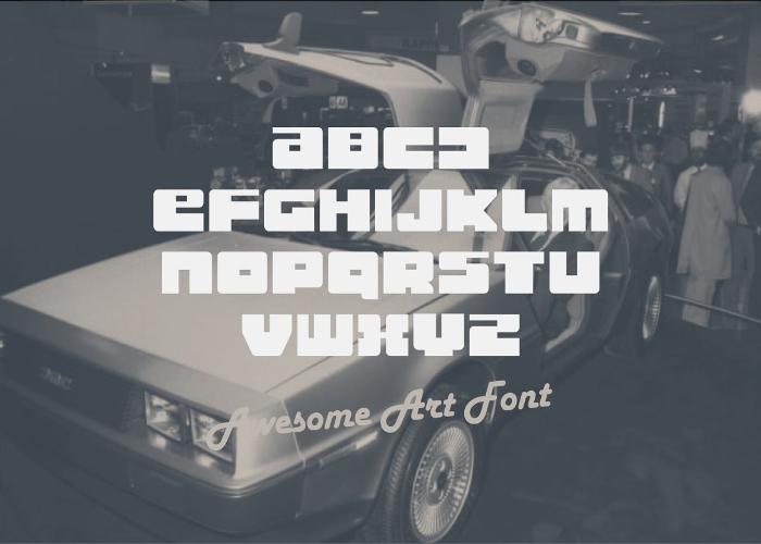 Lorean Font Text On Car Preview Image