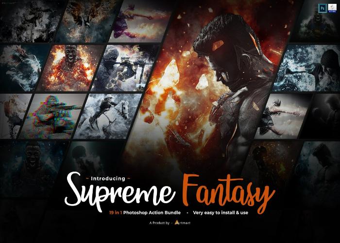 Fantasy Photoshop Actions Bundle Poster Preview