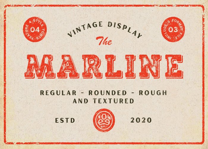 Marline Vintage Classic Vintage Font Poster Preview