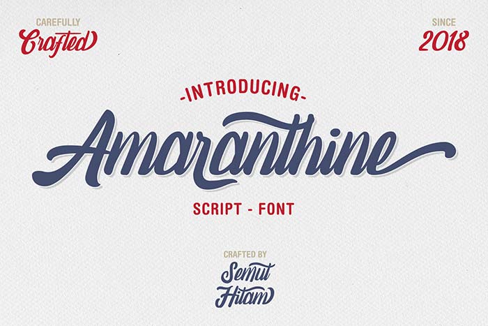Amaranthine Script Classic Vintage Font Poster Preview
