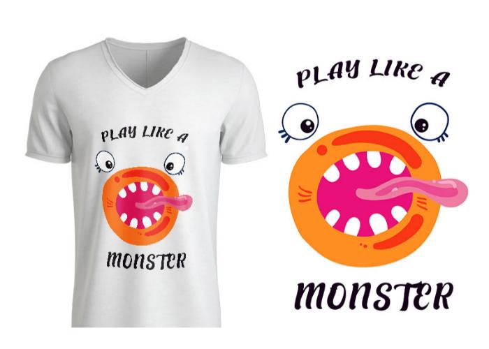 Cute T-shirt Designs Orange Color Preview Image