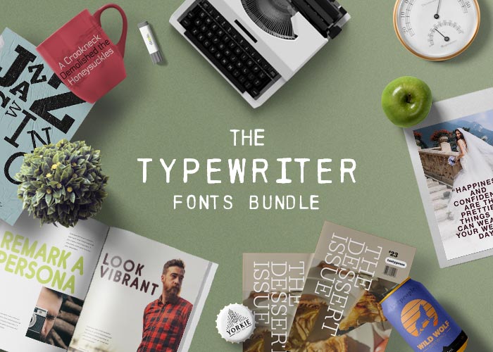 Typewriter Fonts Bundle Poster Preview