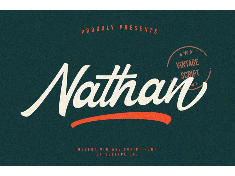 Nathan Vintage Script Font
