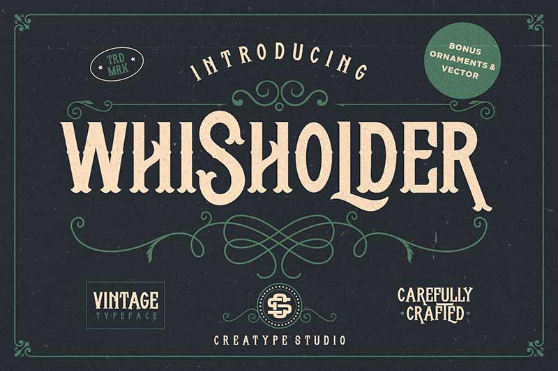 Whisholder Vintage typeface