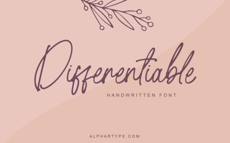 Beautiful handwritten holiday font with a plain pink background