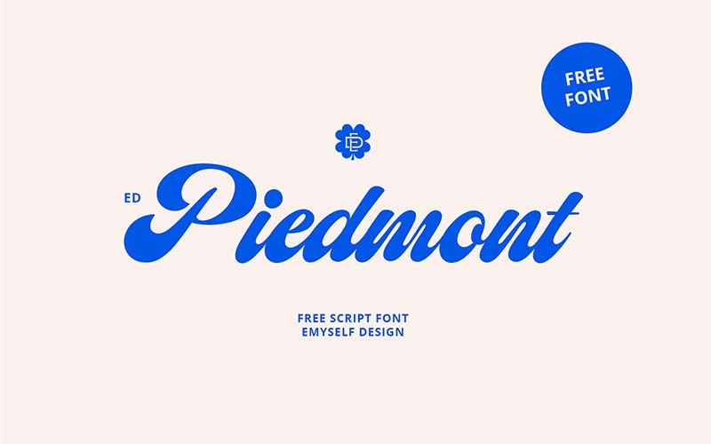 ED Piedmont font banner