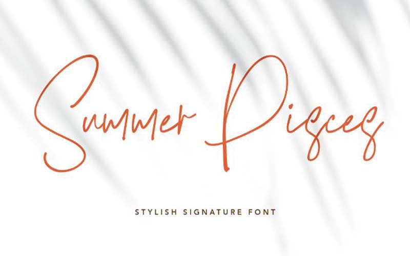 Summer Pisces font banner