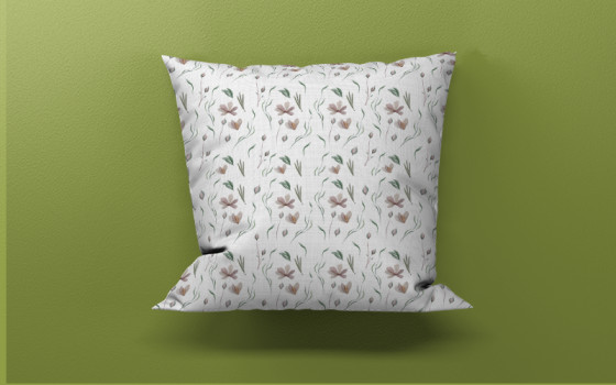 Cushion Flower pattern design mockup