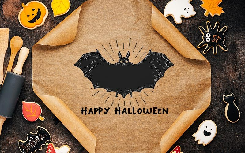 Halloween Elements And Skulls Vectors