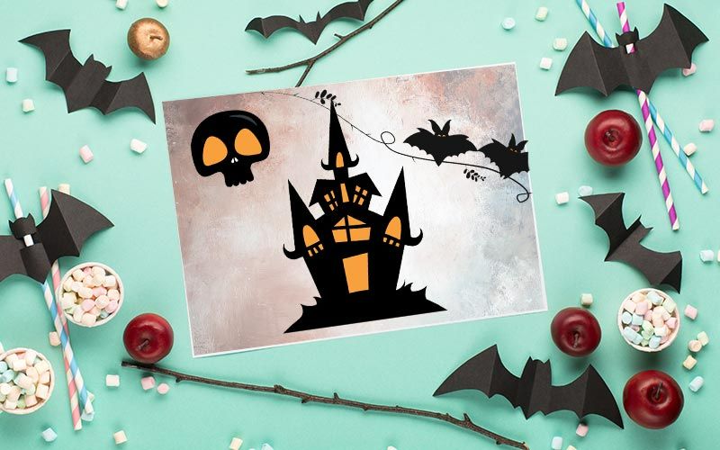Halloween Elements And Skulls Vectors