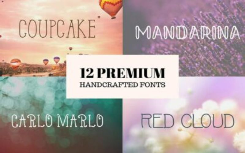 12 Premium Handcrafted Fonts