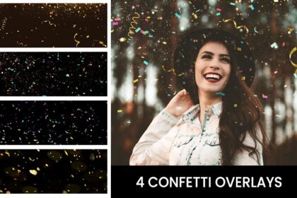 4 Confetti Overlays