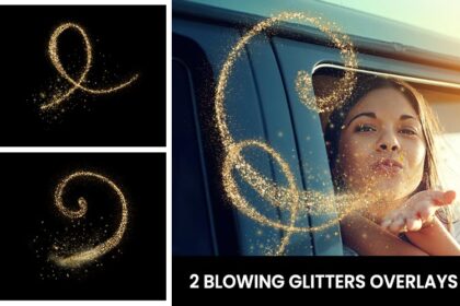 2 Blowing Glitter Overlays