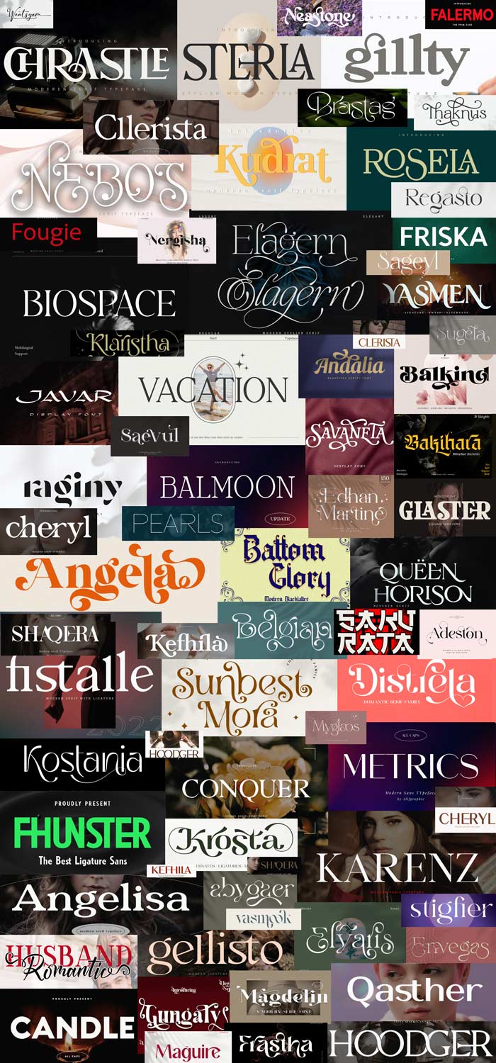fantasy fonts bundle overview image