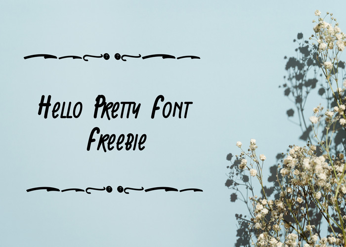 Hello pretty font freebie