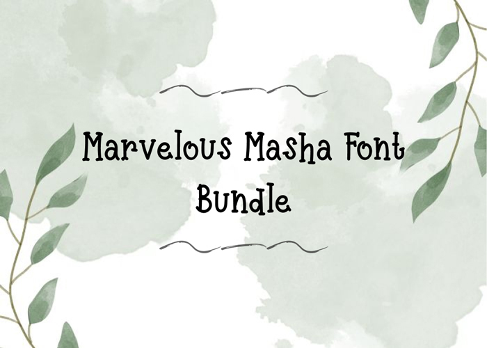 Marvelous Masha Font Bundle