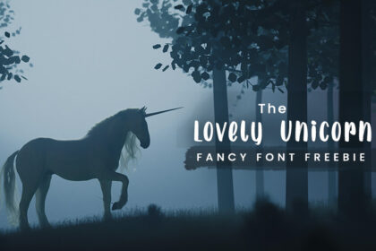 The Lovely Unicorn Fancy Font Freebie