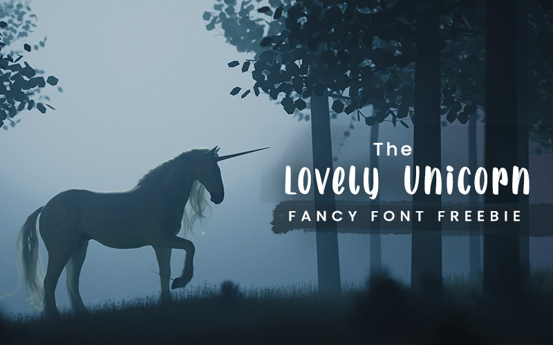 The Lovely Unicorn Fancy Font Freebie