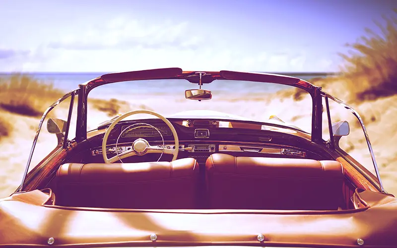 A PS Action Preview On An Image Of A Car's Front View
