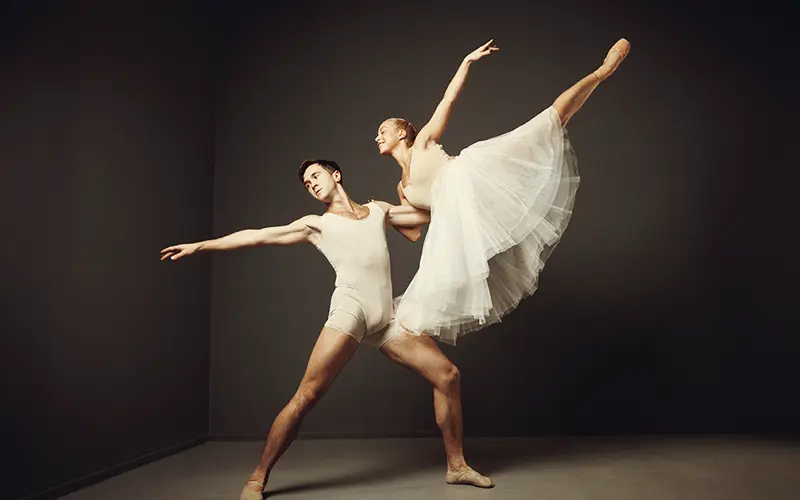 A PS Action Preview On An Image Of A Dancing Ballerina Couple