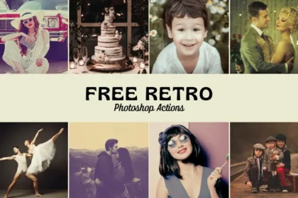 Free Retro Photoshop Actions Bundle Product Image