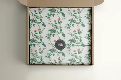 A preview of the floral patterns included in the bundle used as a gift box cover