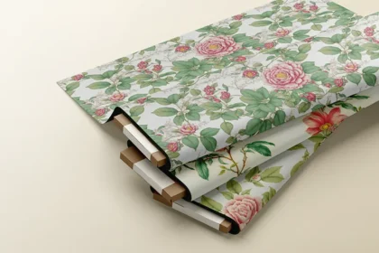 A preview of the floral patterns included in the bundle designed as wrapping papers